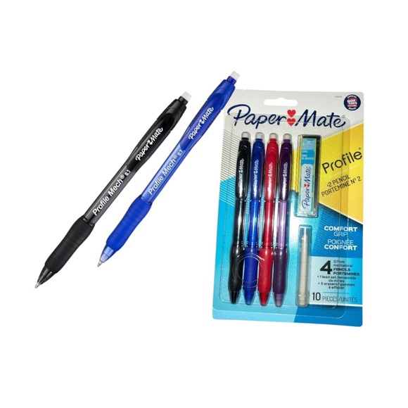 Paper Pate Profile Comfort Grip Pencils With Accessories - Picture 1 of 9